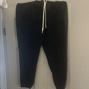 Black Outeronown  joggers  with White Drawstring